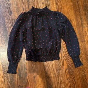 Sanctuary blouse black and red